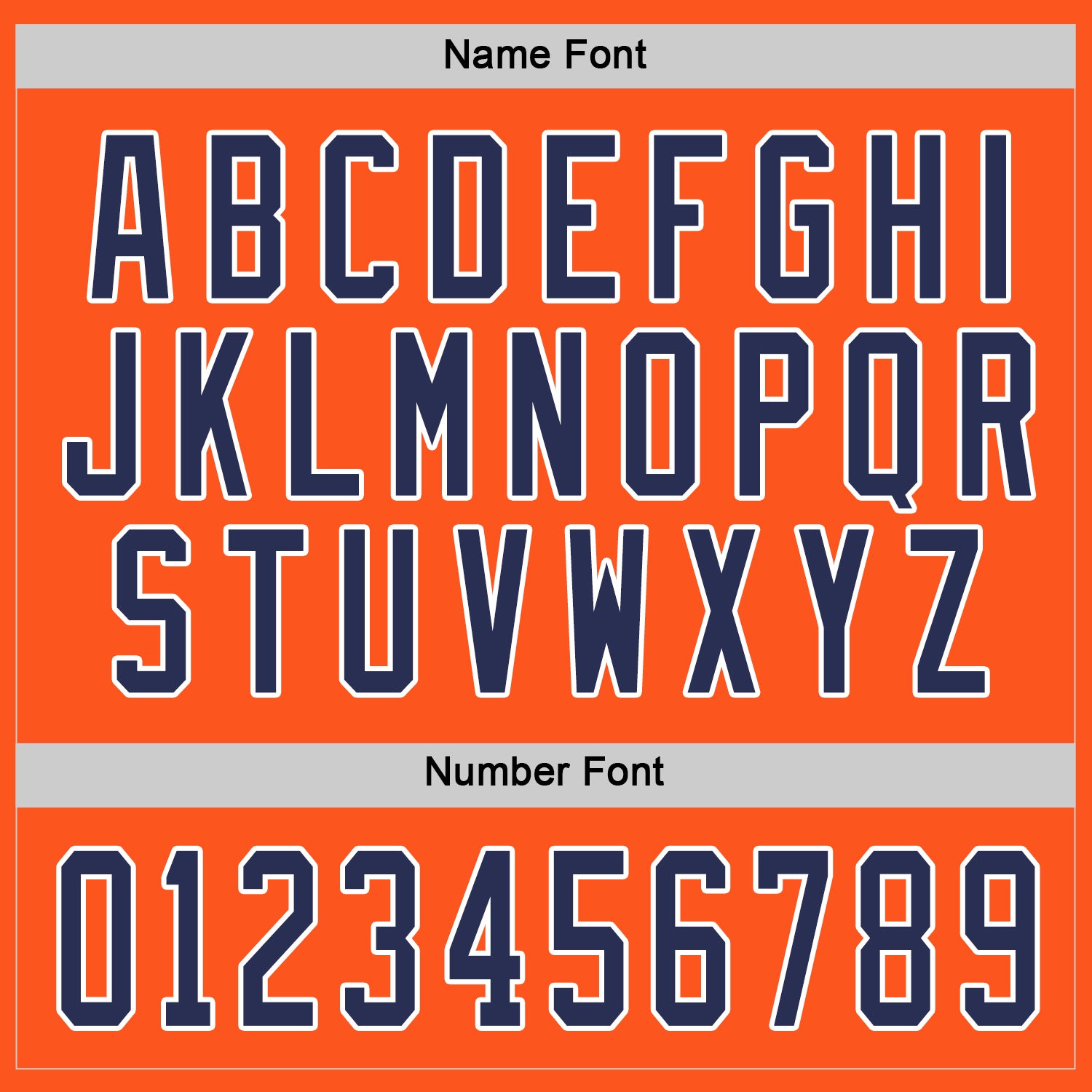 Custom Orange Navy-White Hockey Jersey view 4