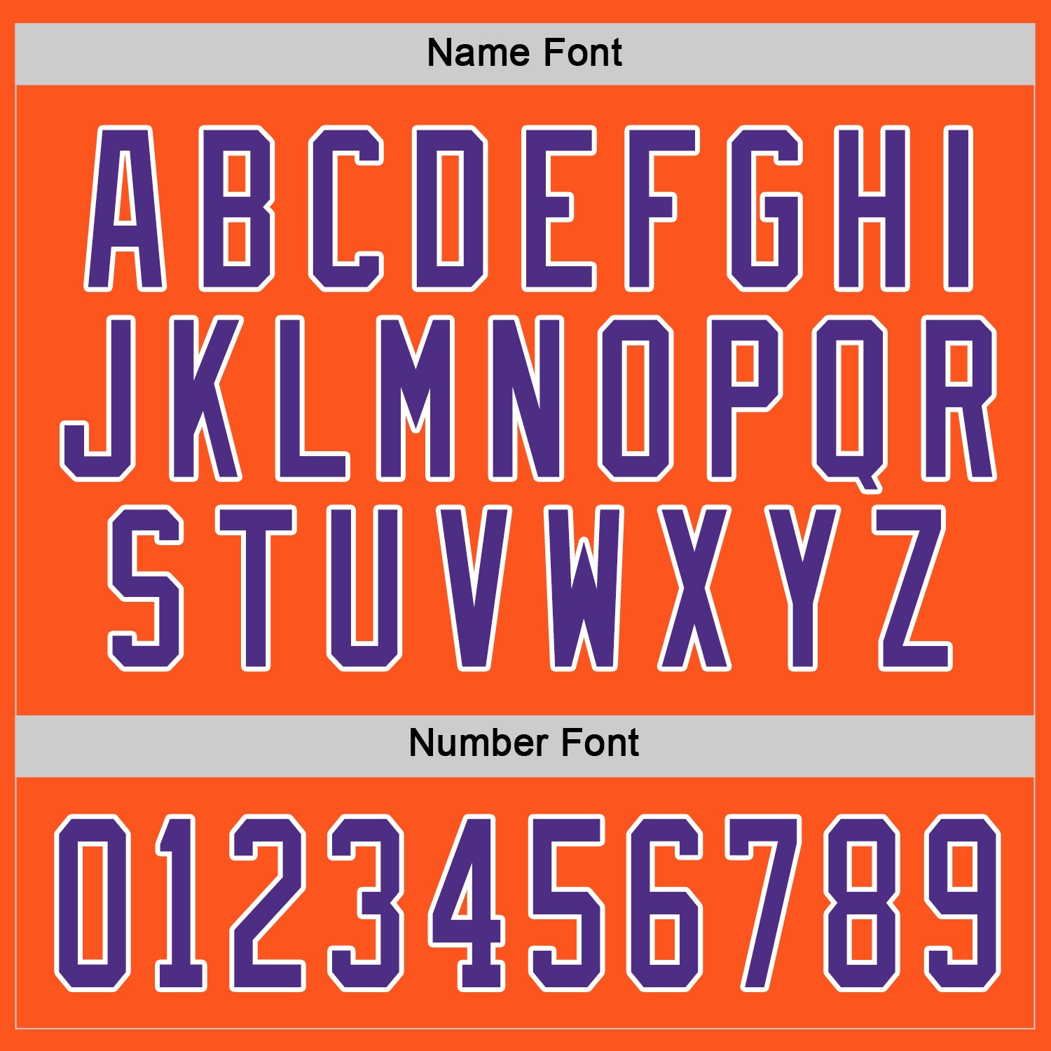 Custom Orange Purple-White Hockey Jersey view 4