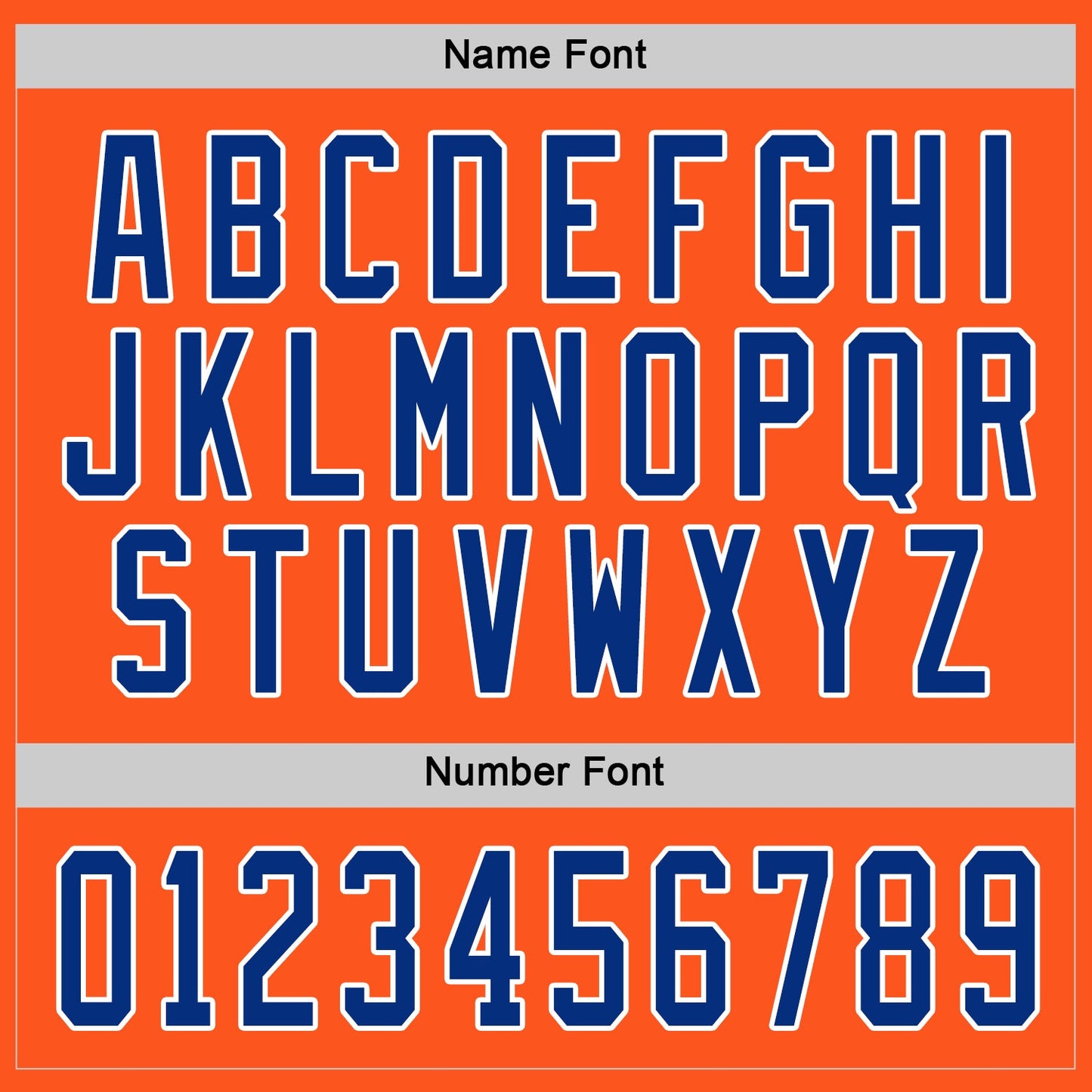 Custom Orange Royal-White Hockey Jersey view 4