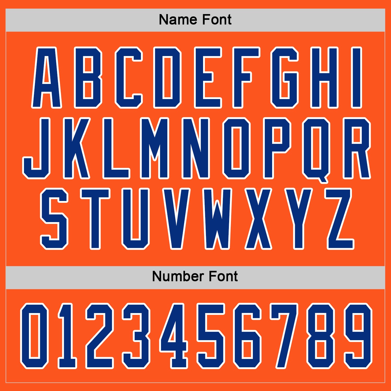Custom Orange Royal-White Hockey Jersey view 4