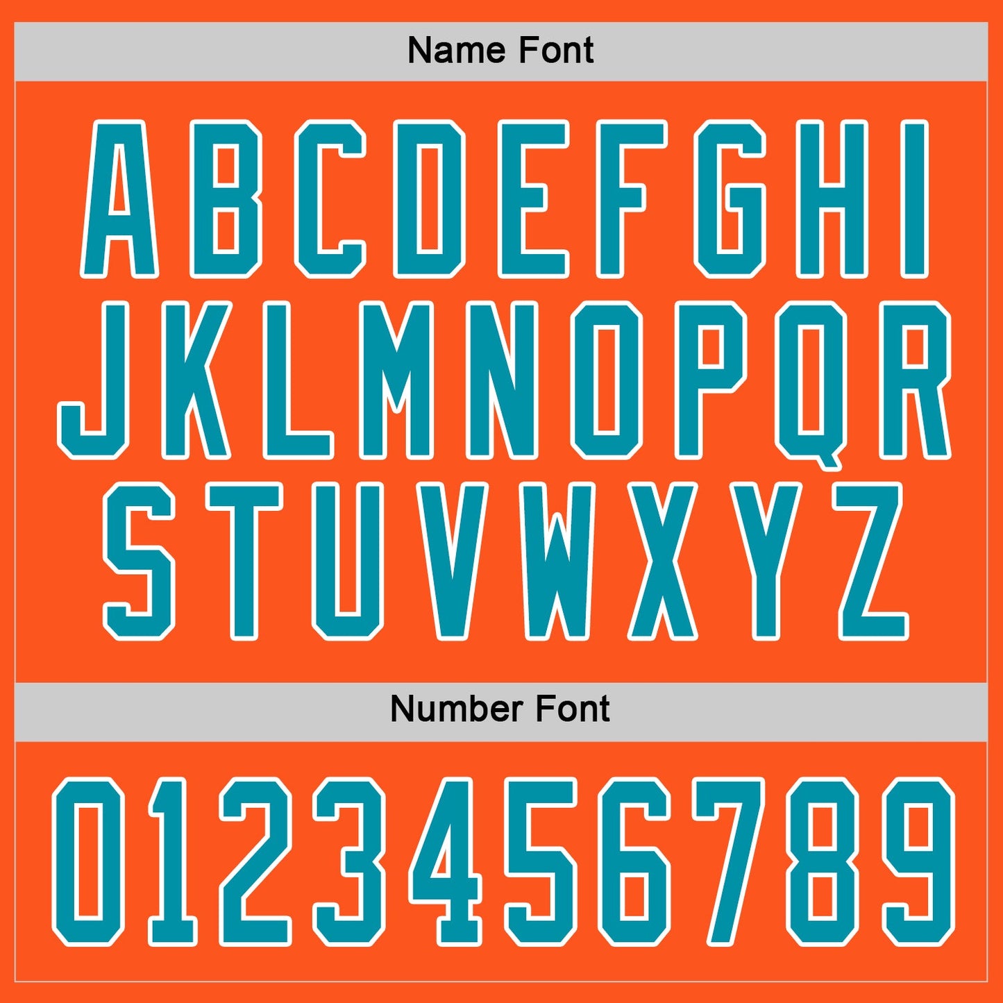 Custom Orange Teal-White Hockey Jersey view 4
