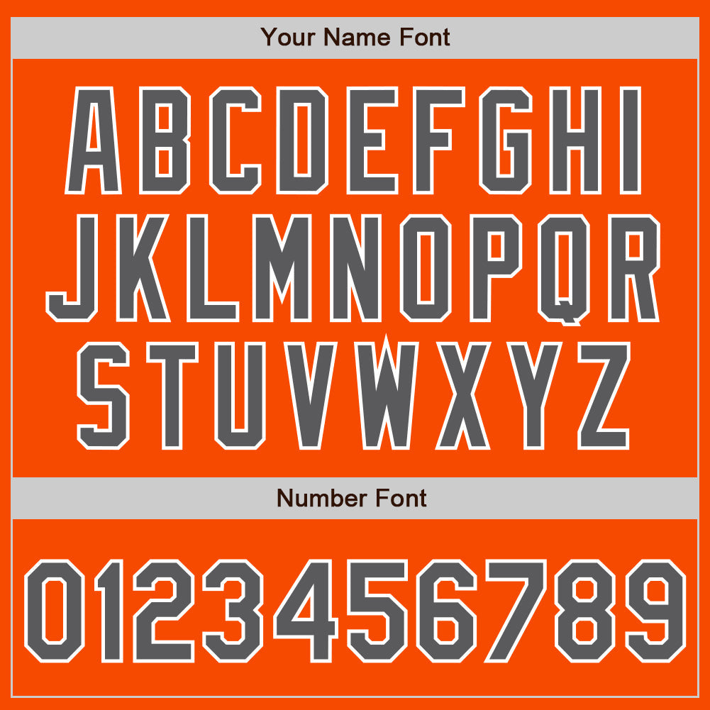 Custom Orange Steel Gray-White Authentic Baseball Jersey view 4