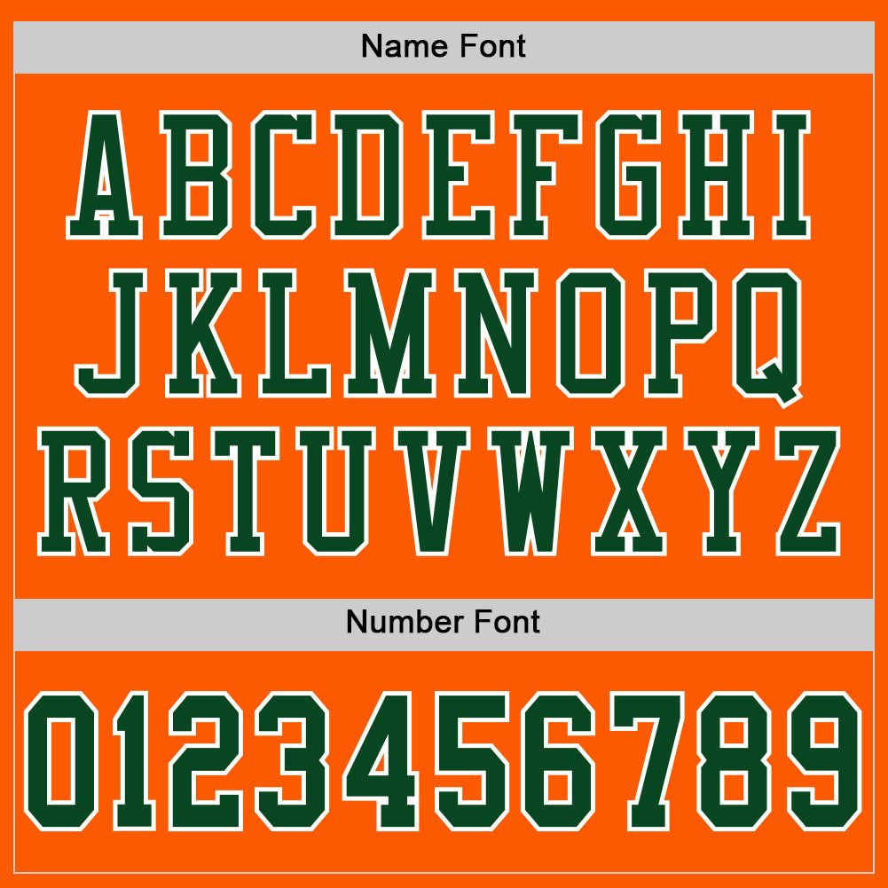 Custom Orange Green-White Mesh Authentic Football Jersey view 4