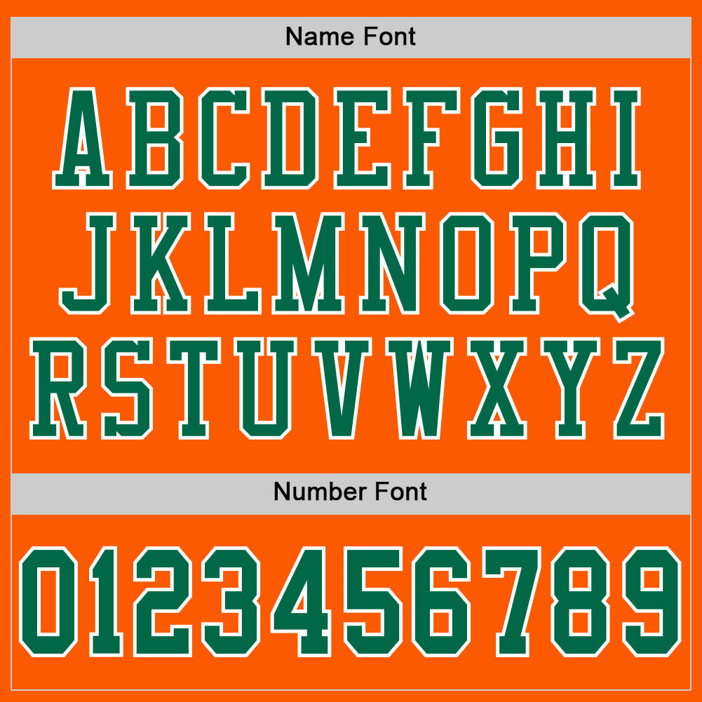 Custom Orange Kelly Green-White Mesh Authentic Football Jersey view 4