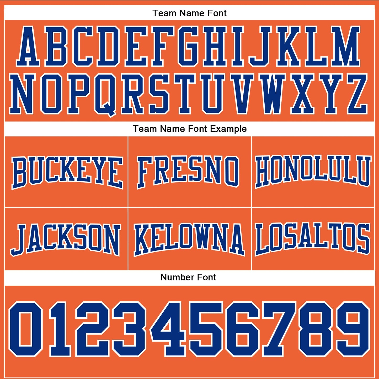 Custom Stitched Orange Royal-White Football Pullover Sweatshirt Hoodie view 3