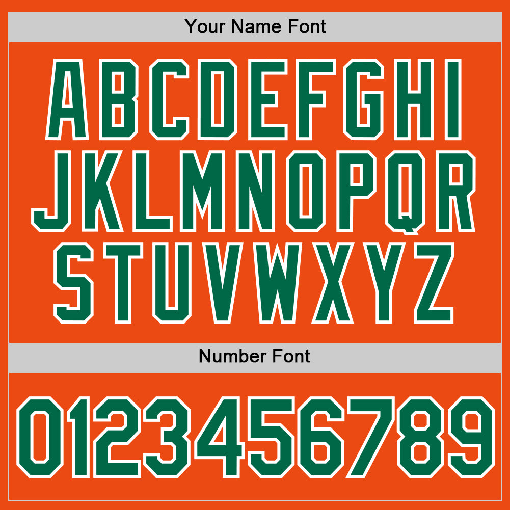 Custom Orange Kelly Green-White Performance T-Shirt view 4