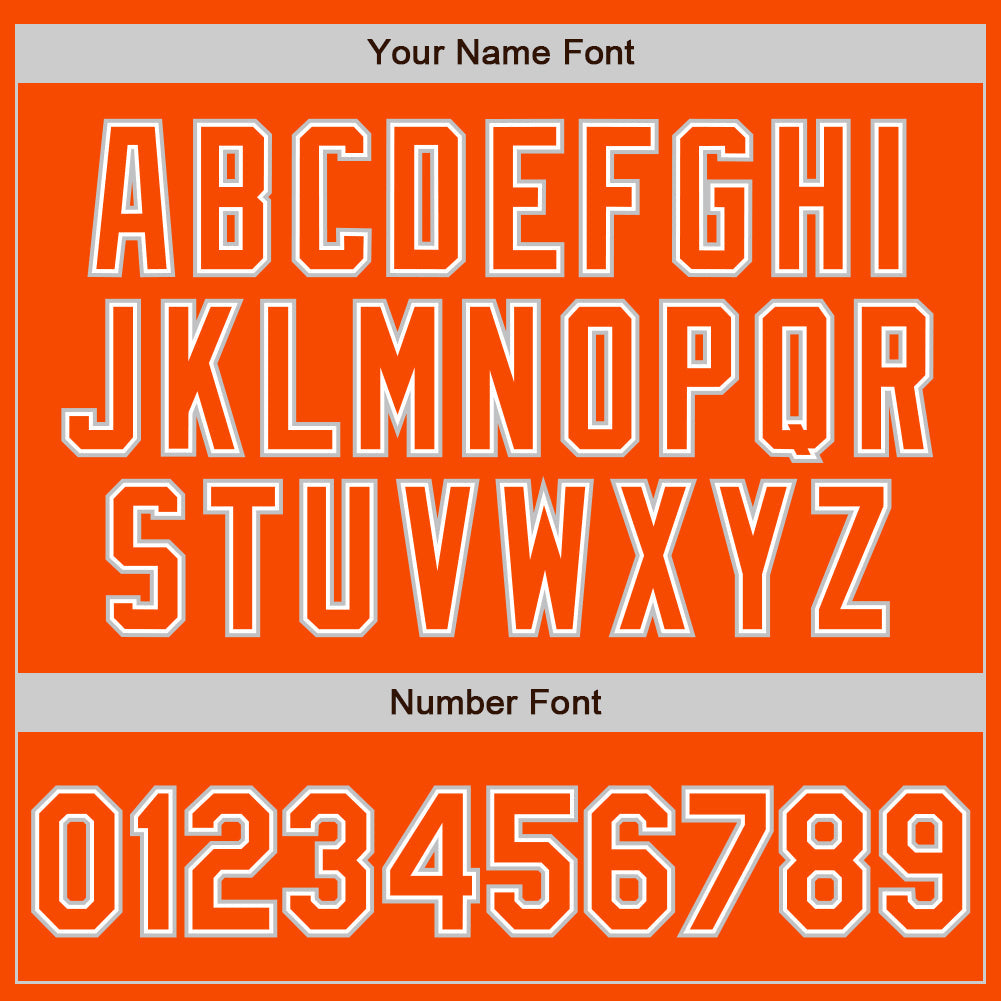 Custom Orange Orange-Gray Authentic Baseball Jersey view 6
