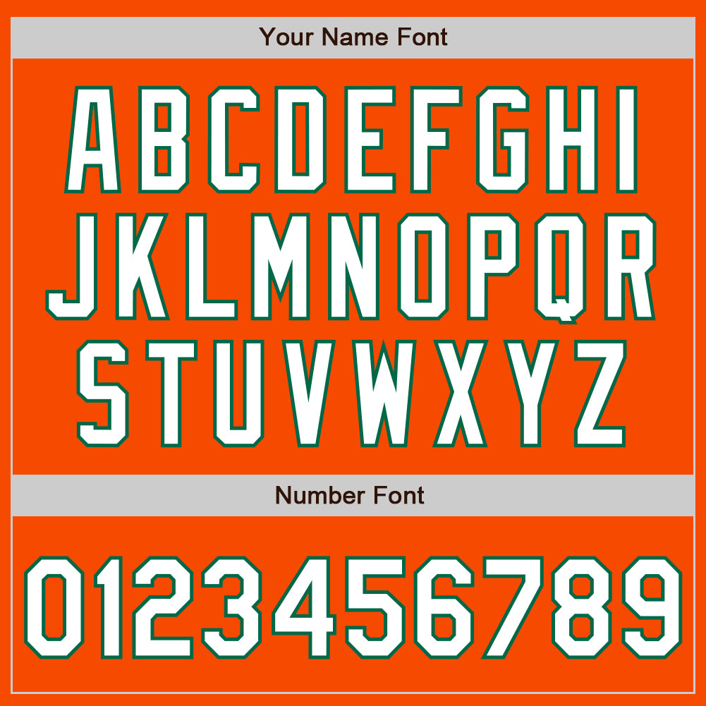 Custom Orange White-Kelly Green Authentic Baseball Jersey view 5
