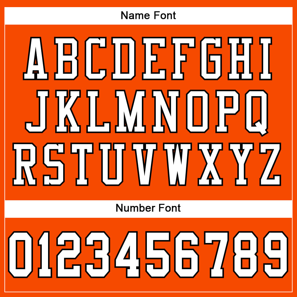 Custom Orange White-Black Mesh Authentic Football Jersey view 4