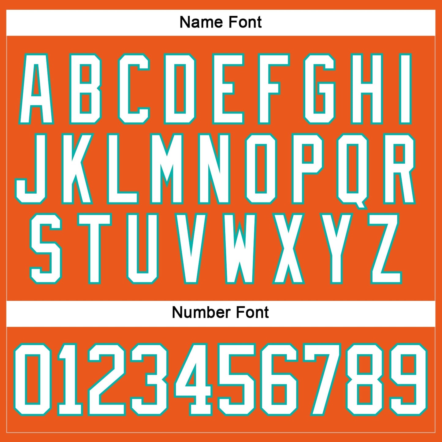 Custom Orange White-Aqua Hockey Lace Neck Jersey view 5