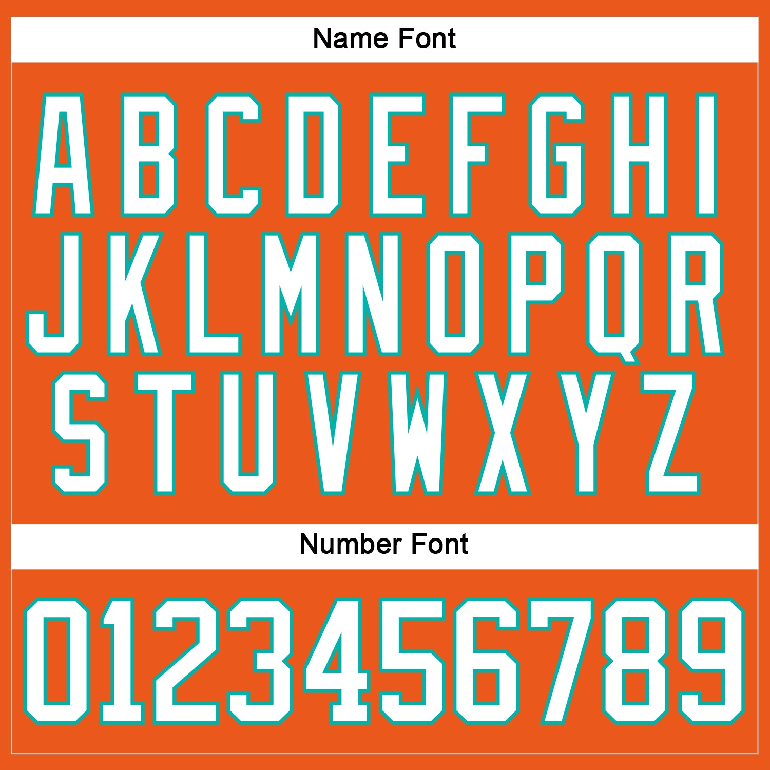 Custom Orange White-Aqua Hockey Lace Neck Jersey view 5
