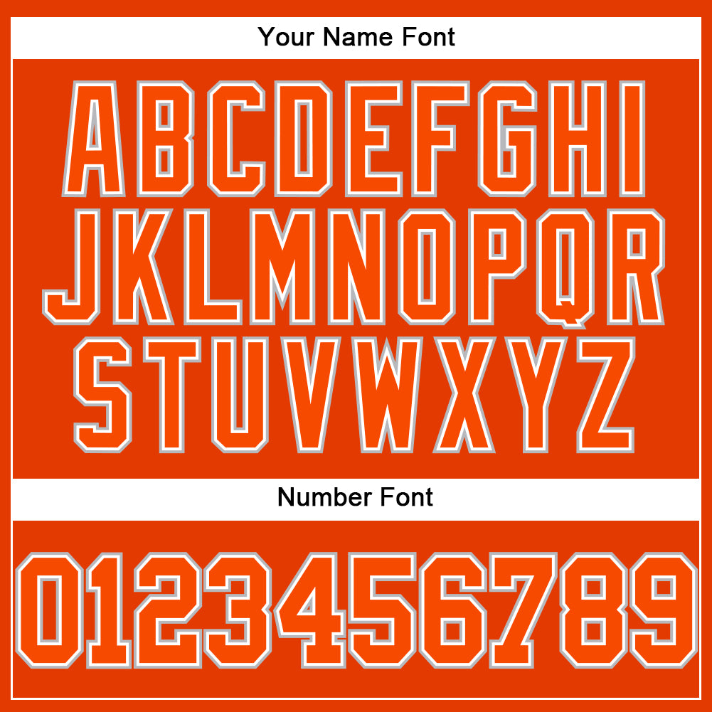 Custom Orange White-Gray Authentic Baseball Jersey view 5