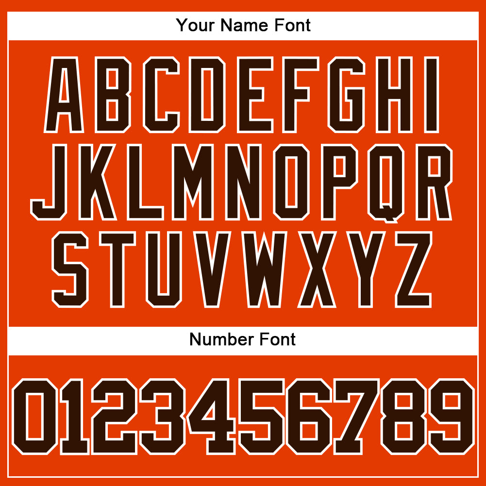 Custom Orange Brown-White Authentic Baseball Jersey view 5