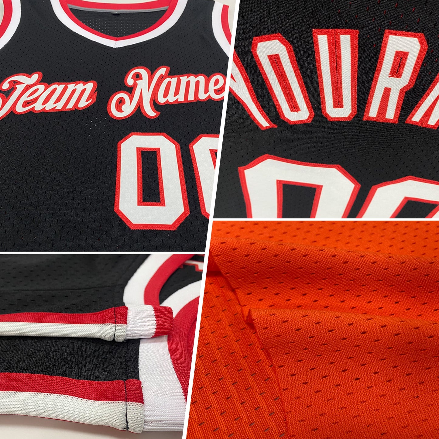 Custom Orange Kelly Green-White Authentic Throwback Basketball Jersey view 2