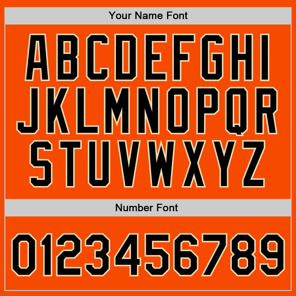 Custom Orange Black-Cream Authentic Throwback Basketball Jersey view 4
