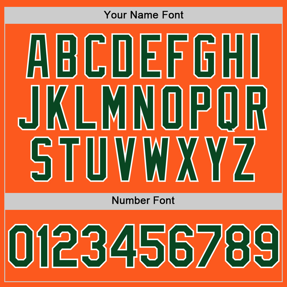 Custom Orange Green-White Mesh Authentic Throwback Baseball Jersey view 5