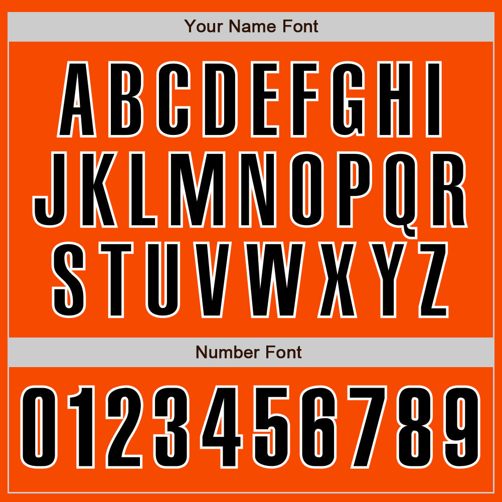 Custom Orange Black-White Authentic Baseball Jersey view 5