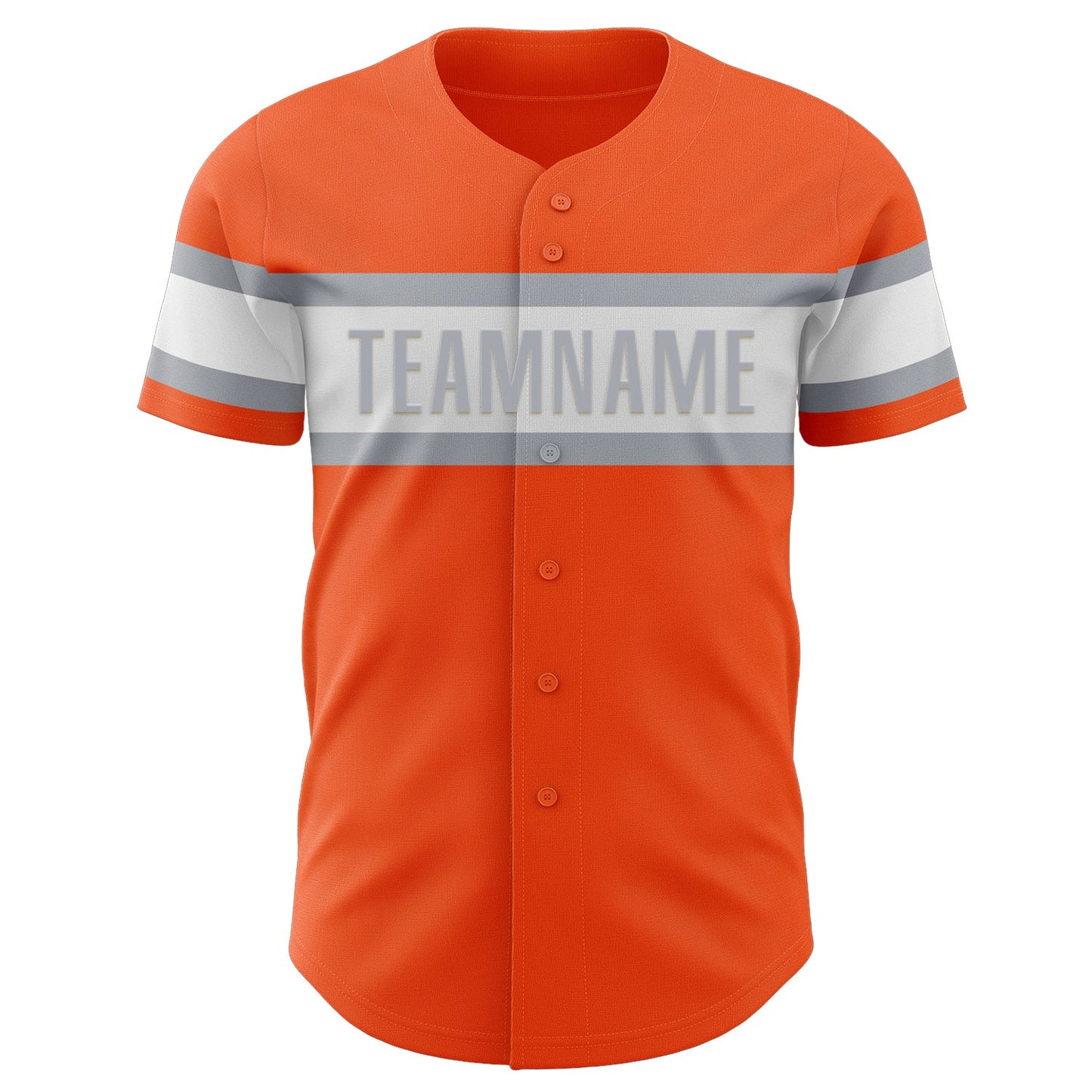 Custom Orange White-Gray Authentic Baseball Jersey view 2