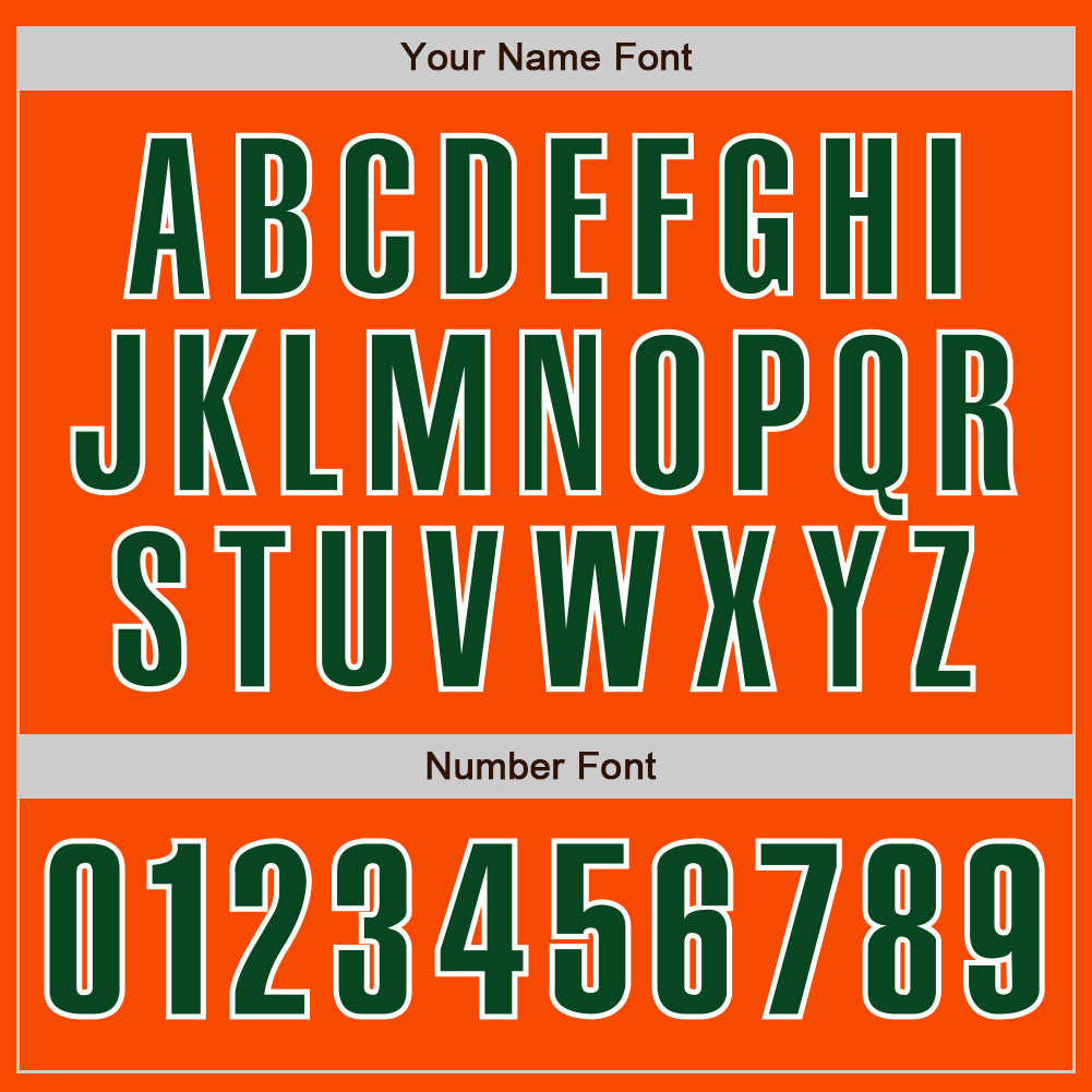 Custom Orange Green-White Authentic Baseball Jersey view 5