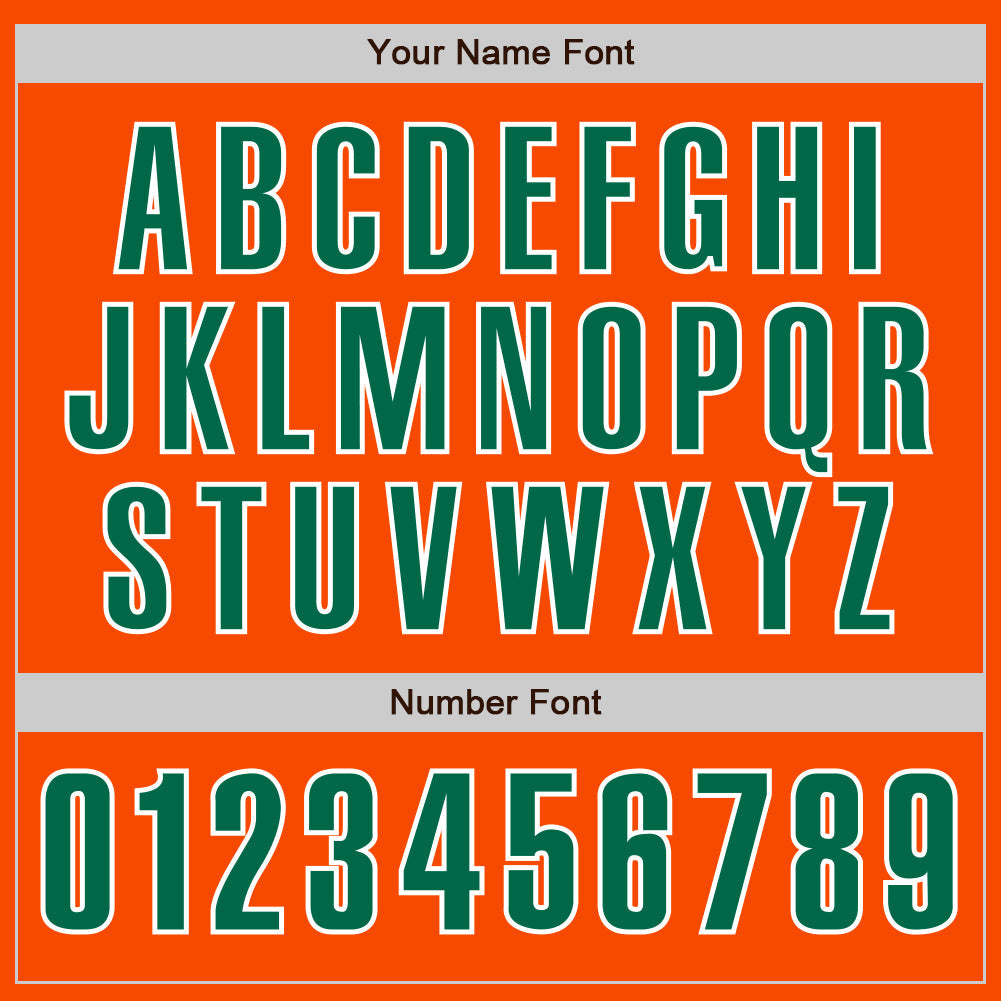Custom Orange Kelly Green-White Authentic Baseball Jersey view 5