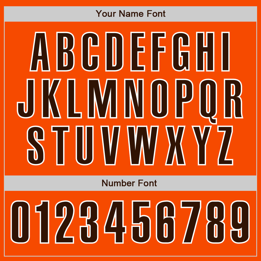 Custom Orange Brown-White Authentic Baseball Jersey view 5