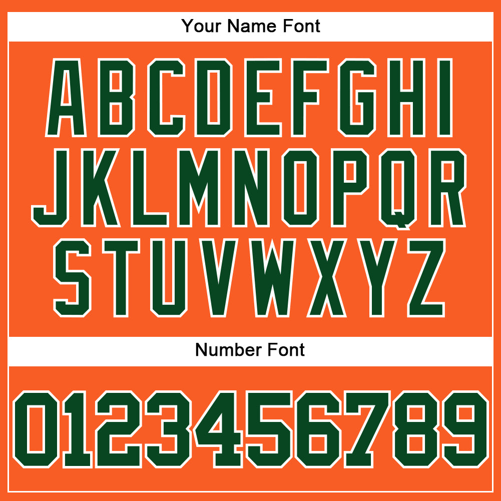 Custom Orange Green-White Mesh Authentic Throwback Baseball Jersey view 5
