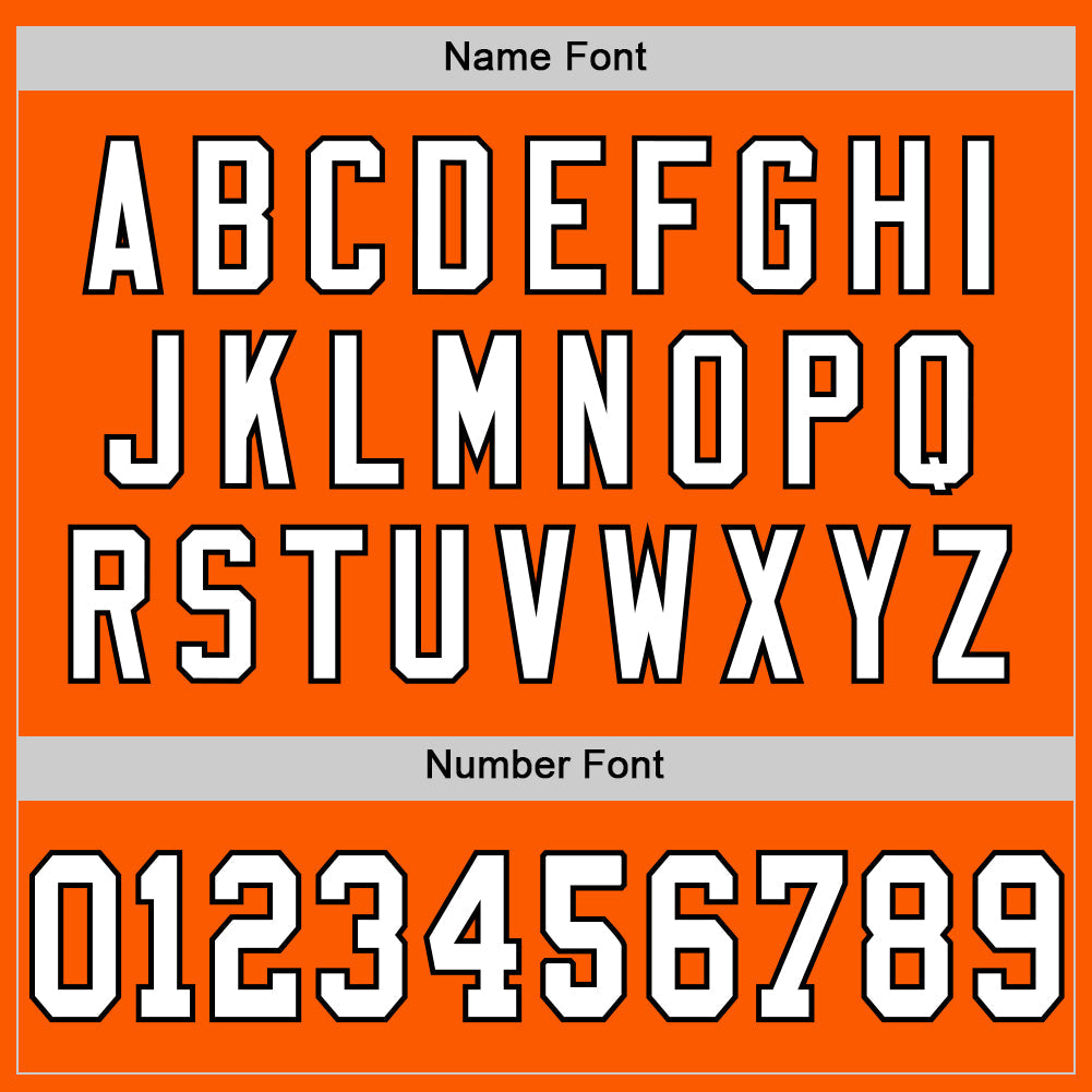 Custom Orange White-Black Mesh Authentic Throwback Football Jersey view 5
