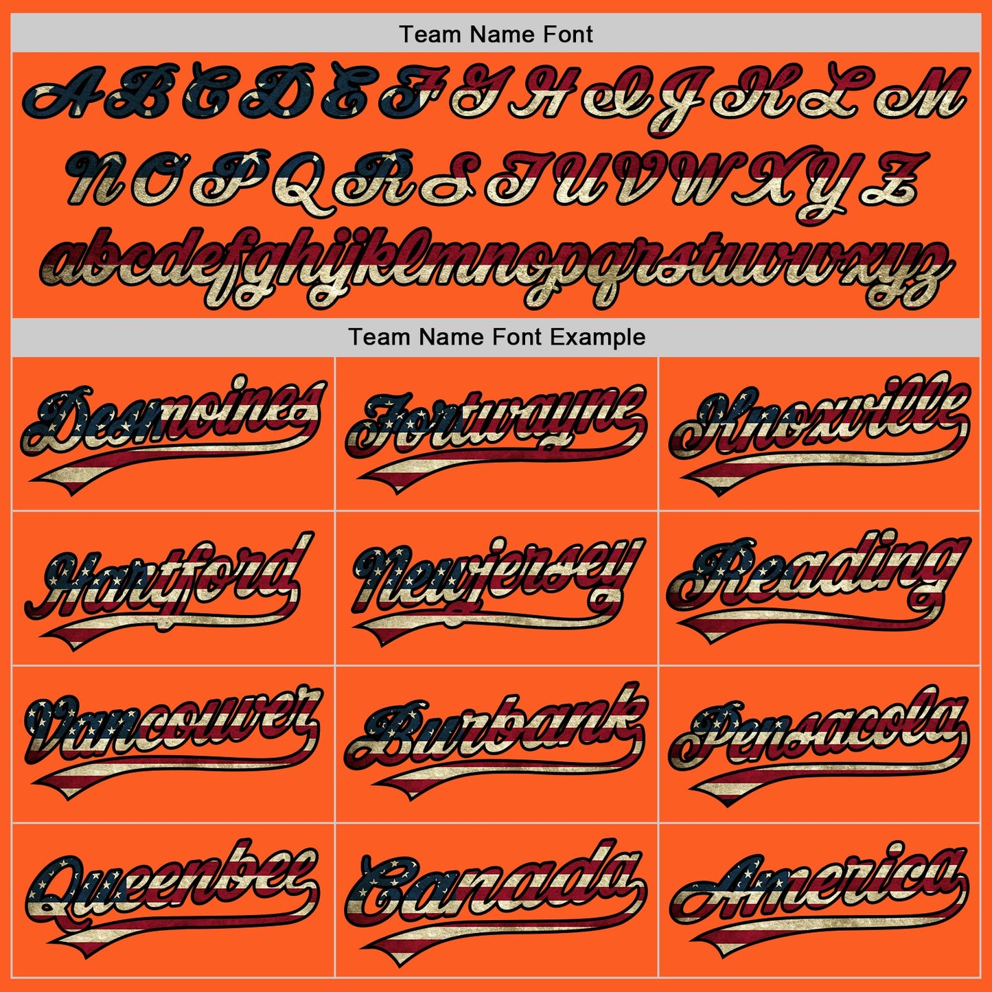 Custom Orange Vintage USA Flag-Black Authentic Throwback Baseball Jersey view 4