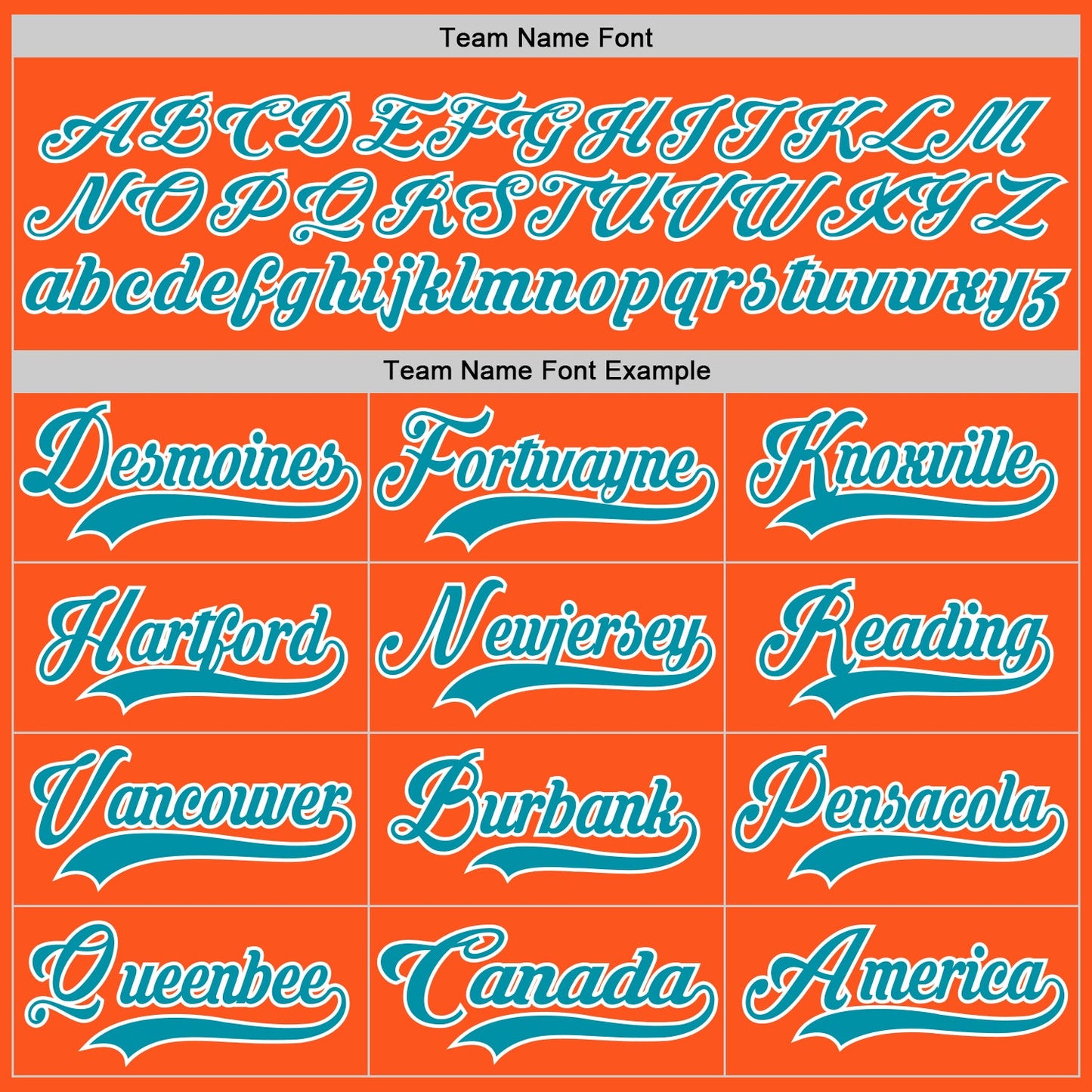 Custom Orange Teal-White Hockey Jersey view 4
