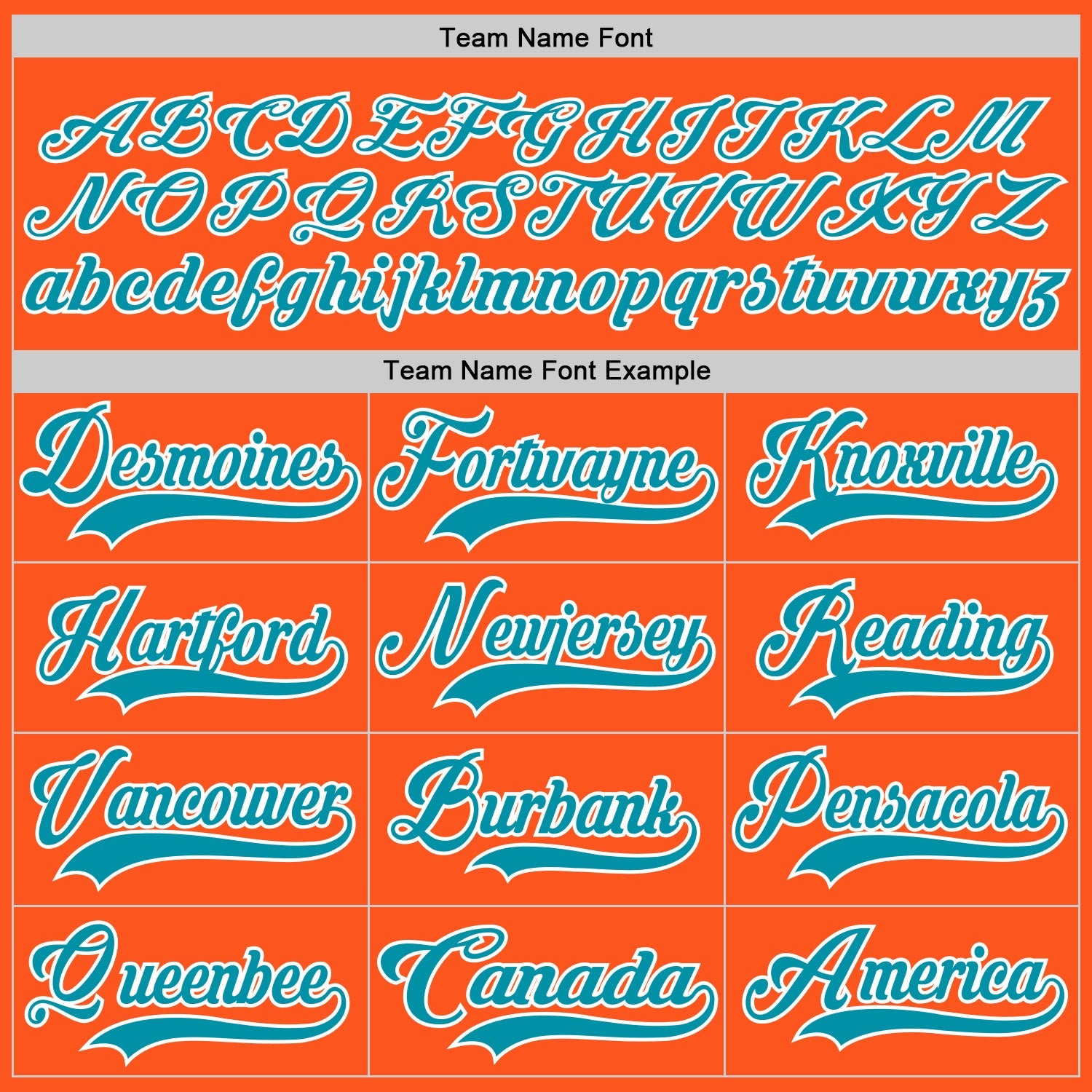 Custom Orange Teal-White Hockey Jersey view 4