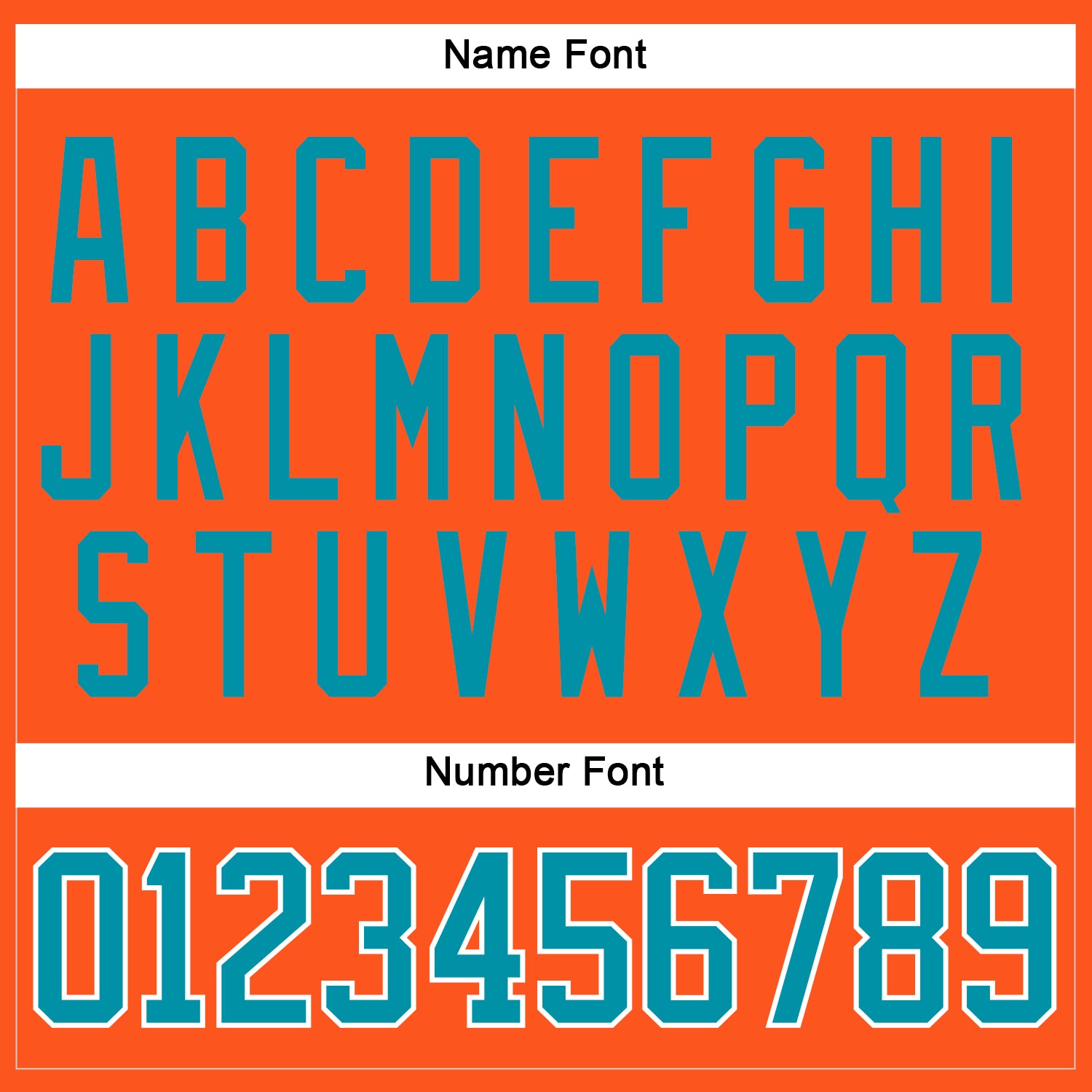 Custom Orange Teal-White Hockey Jersey view 5