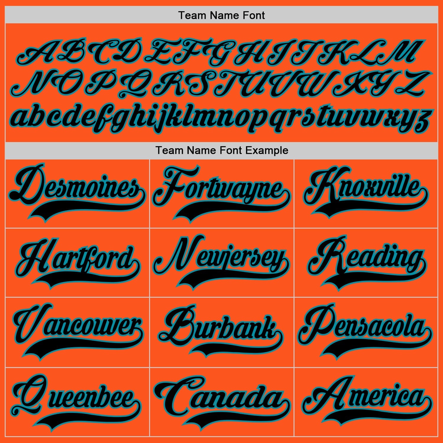 Custom Orange Black-Teal Hockey Jersey view 4