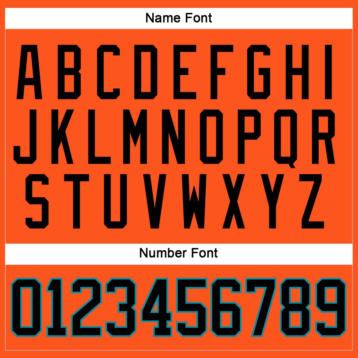 Custom Orange Black-Teal Hockey Jersey view 5