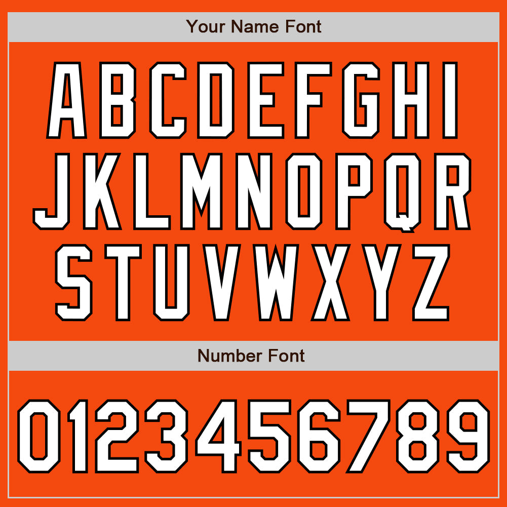 Custom Orange White-Black Authentic Baseball Jersey view 4