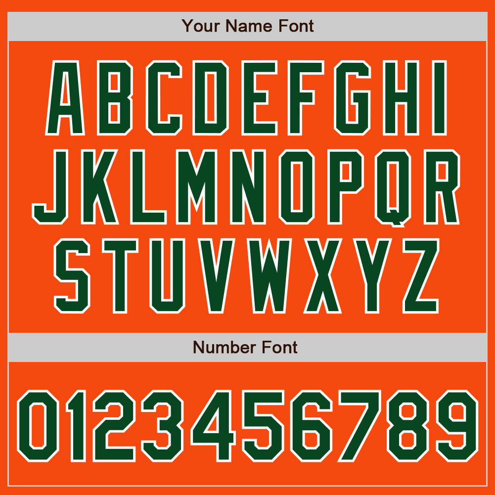 Custom Orange Green-White Authentic Baseball Jersey view 4