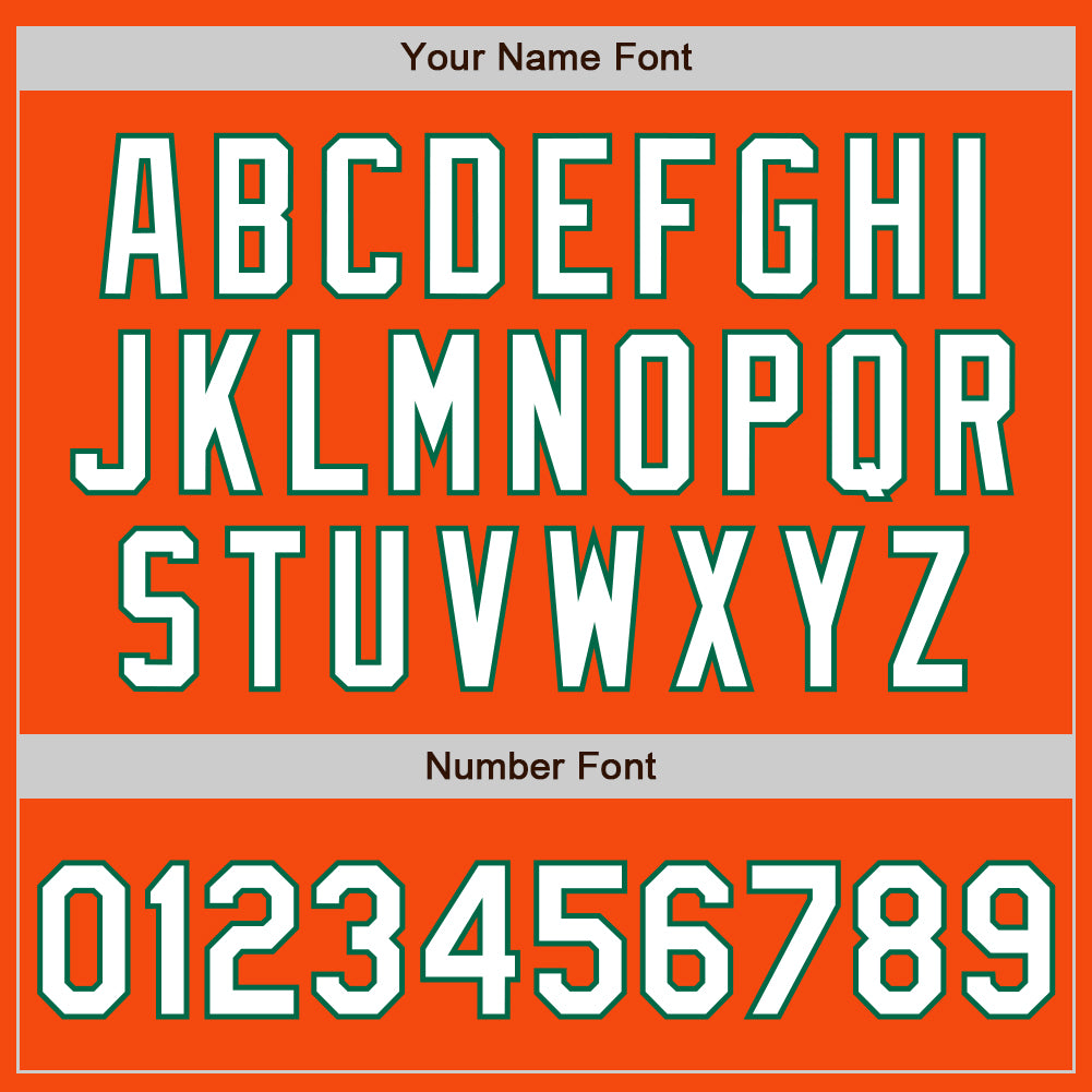Custom Orange White-Kelly Green Authentic Baseball Jersey view 4