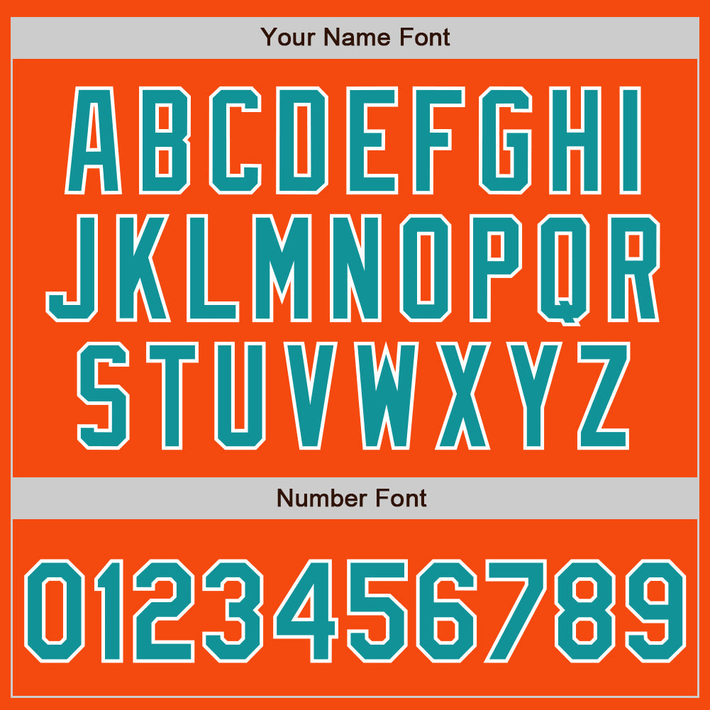 Custom Orange Teal-White Authentic Baseball Jersey view 4