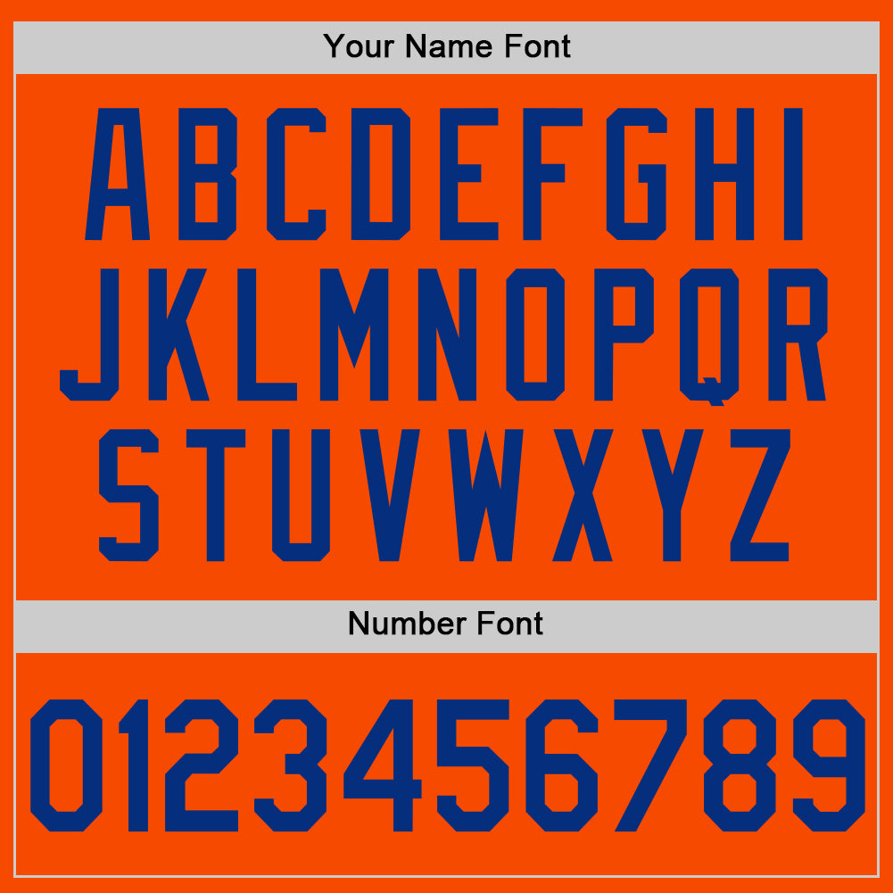 Custom Orange Royal Authentic Throwback Basketball Jersey view 4