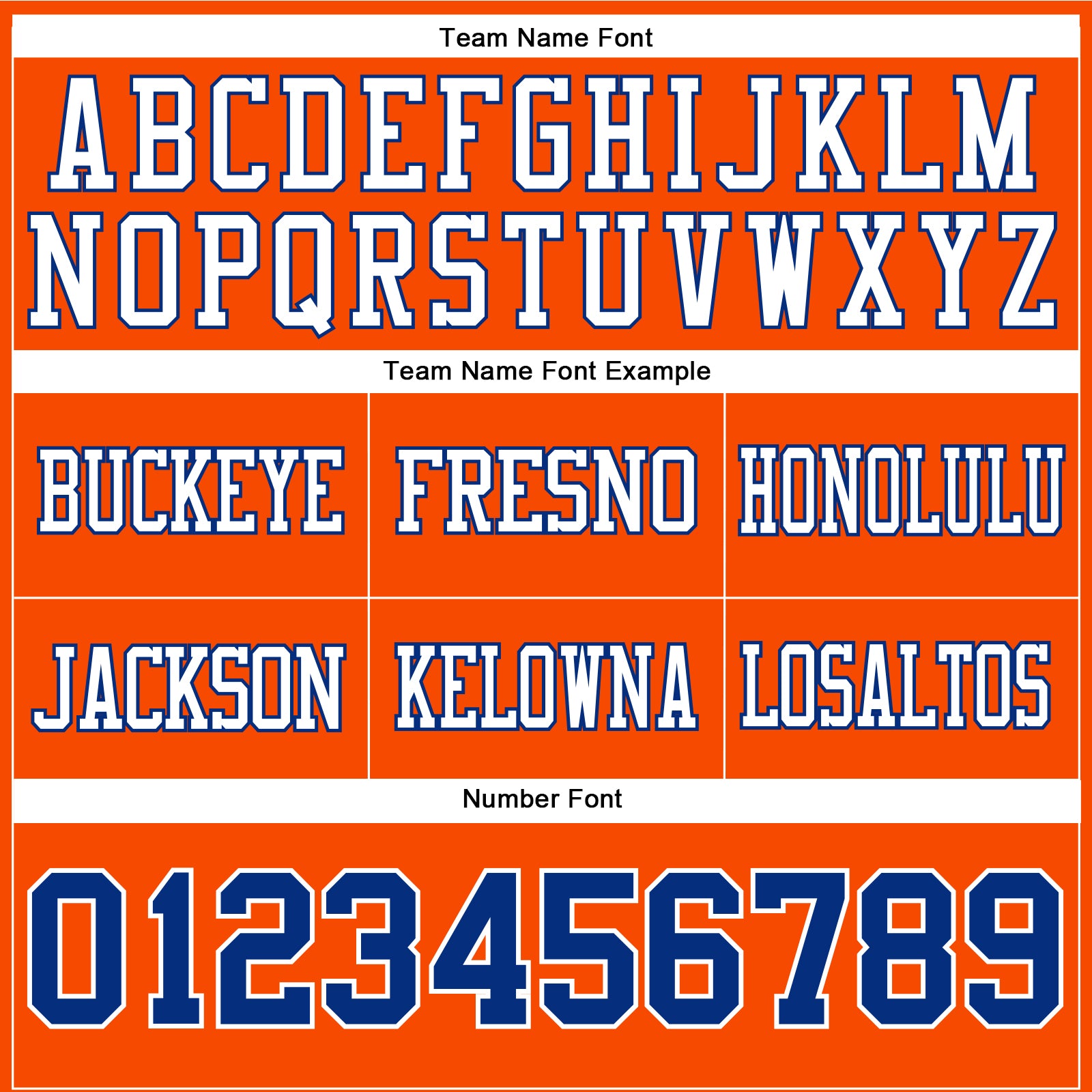 Custom Orange Royal-White Authentic Football Jersey view 4