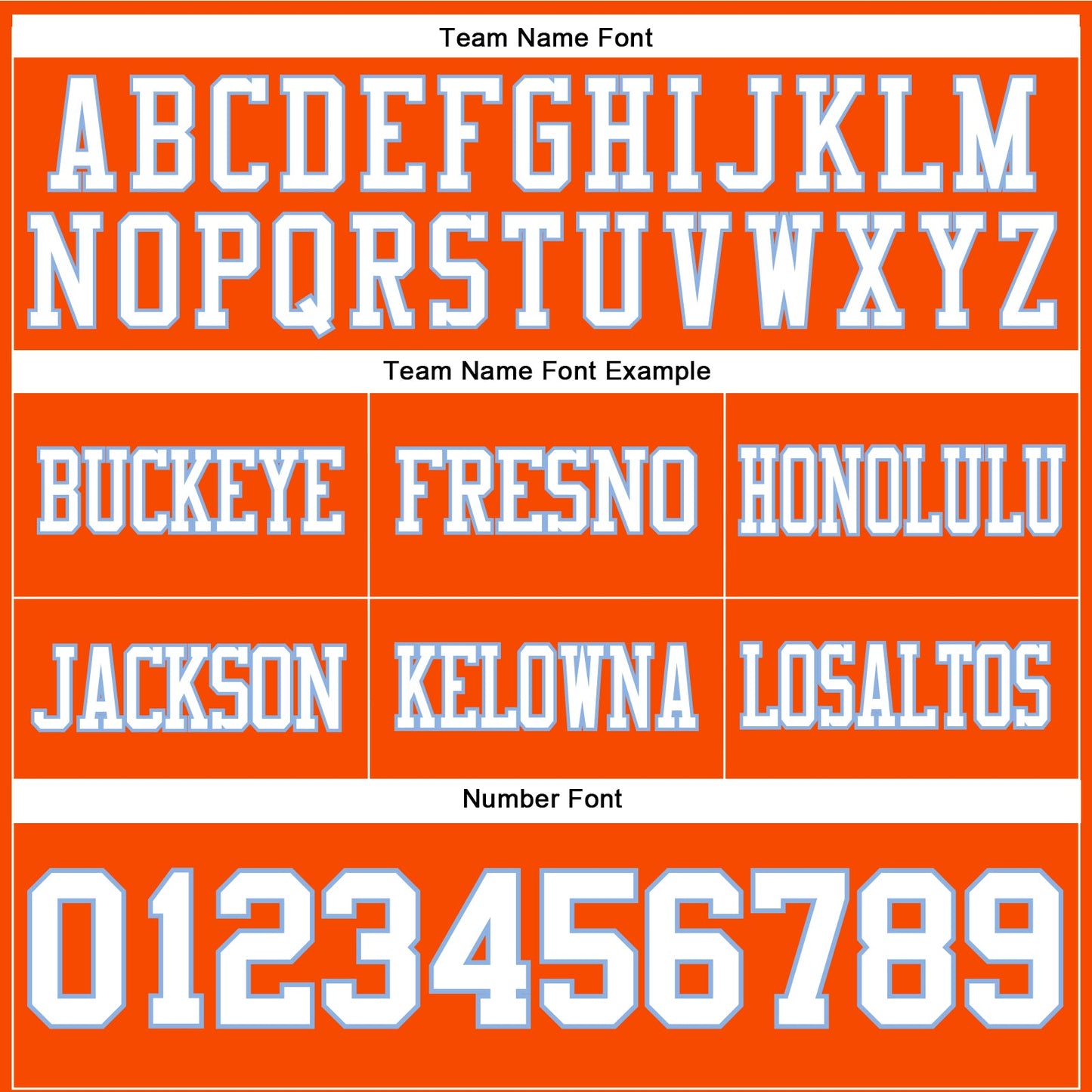 Custom Orange White-Light Blue Authentic Football Jersey view 4