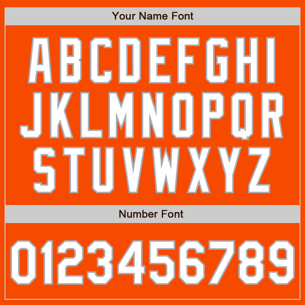 Custom Orange White-Gray Authentic Baseball Jersey view 5