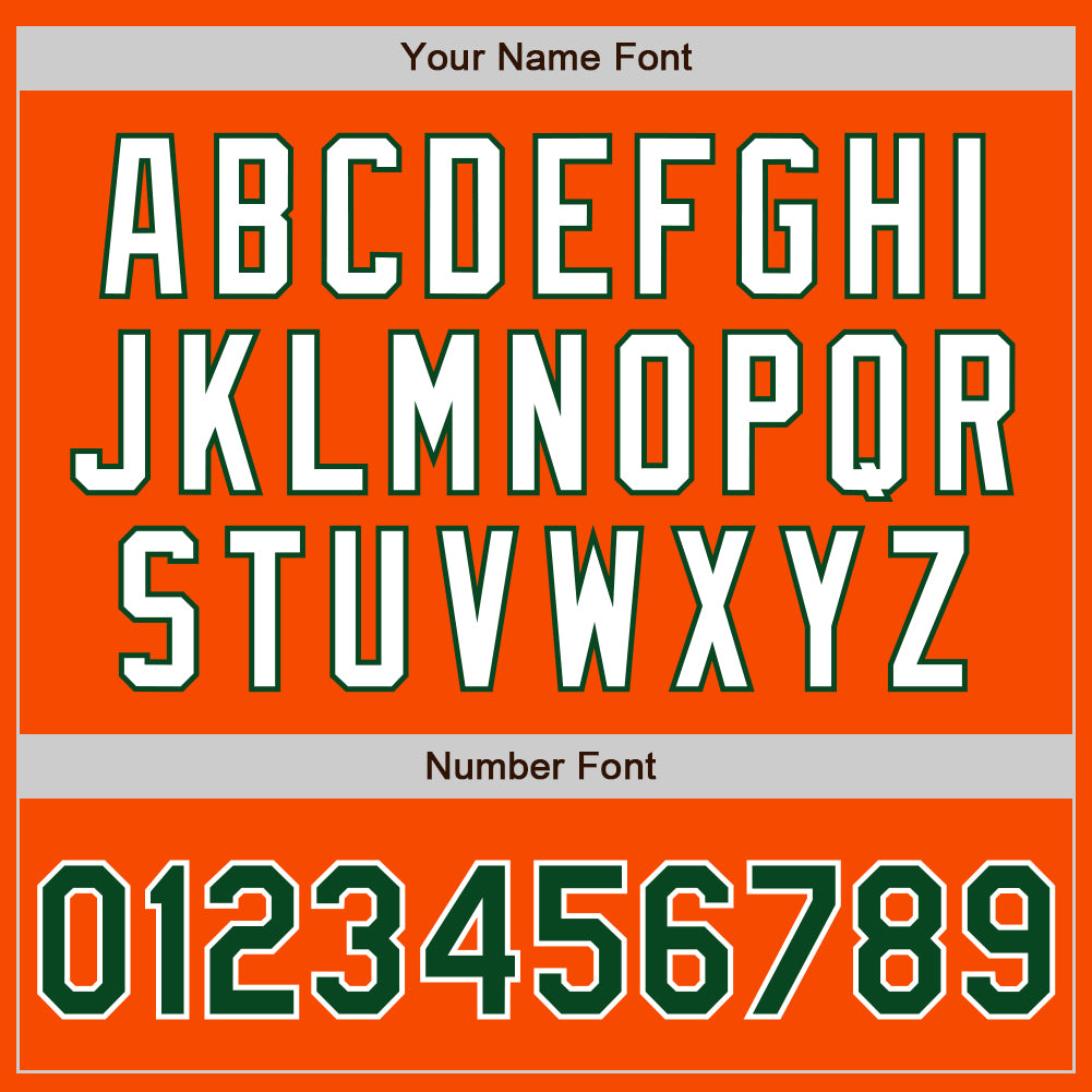 Custom Orange Green-White Authentic Baseball Jersey view 5