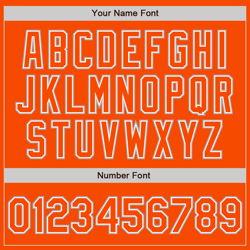 Custom Stitched Orange Orange White-Gray Baseball Pullover Sweatshirt Hoodie view 4
