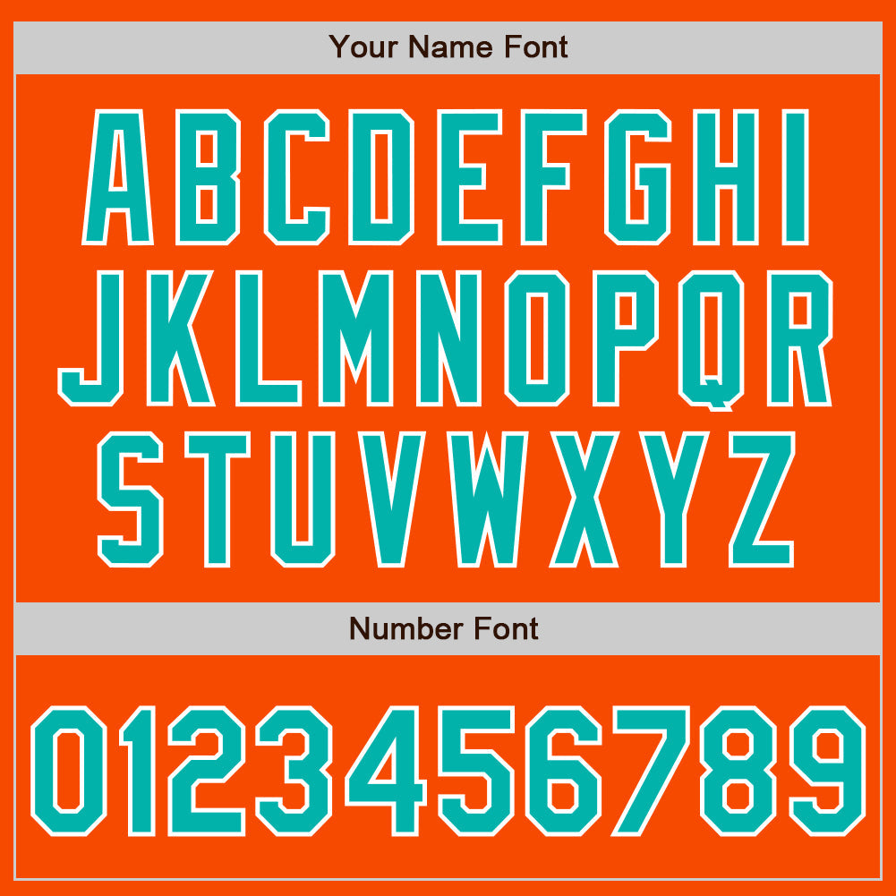Custom Stitched Orange Aqua-White Baseball Pullover Sweatshirt Hoodie view 4
