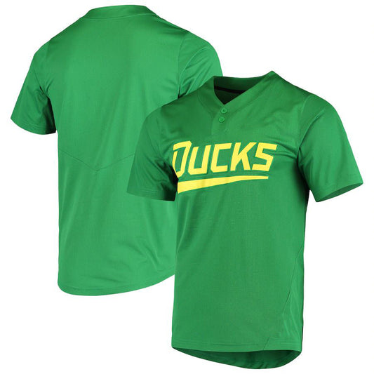 O.Ducks Replica Softball Jersey Green Stitched American College Jerseys - Main View