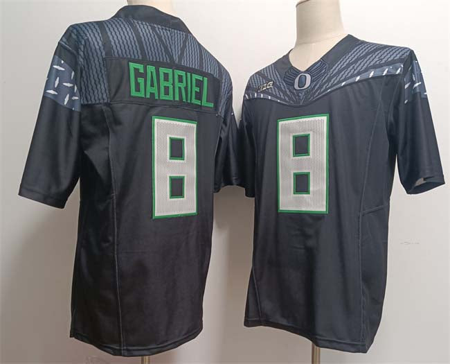 O.Ducks #8 Dillon Gabriel Black 2024 F.U.S.E. Stitched American College Jerseys - Main View