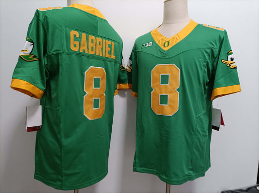 O.Ducks #8 Dillon Gabriel Green FUSE Football Stitched American College Jerseys - Main View