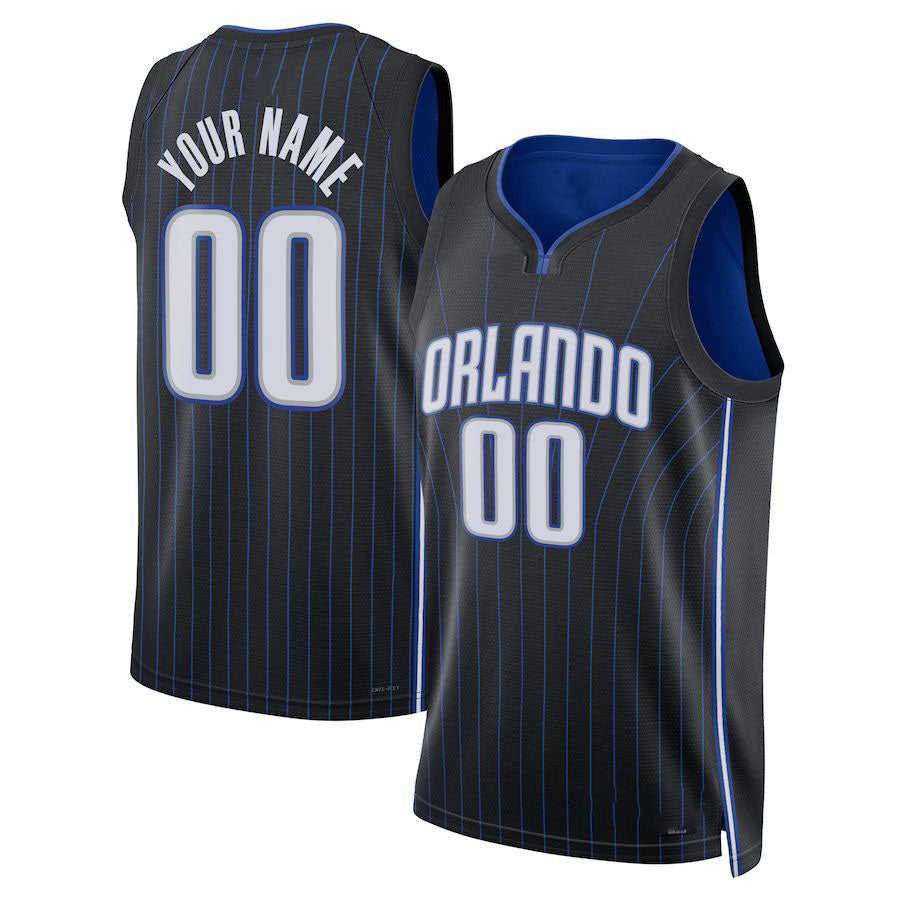 Custom O.Magic Fanatics Branded Fast Break Custom Replica Jersey Black  Icon Edition Stitched Basketball Jersey - Main View