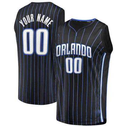 Custom O.Magic Fanatics Branded  Fast Break Replica Jersey Black  Icon Edition Stitched Basketball Jersey - Main View