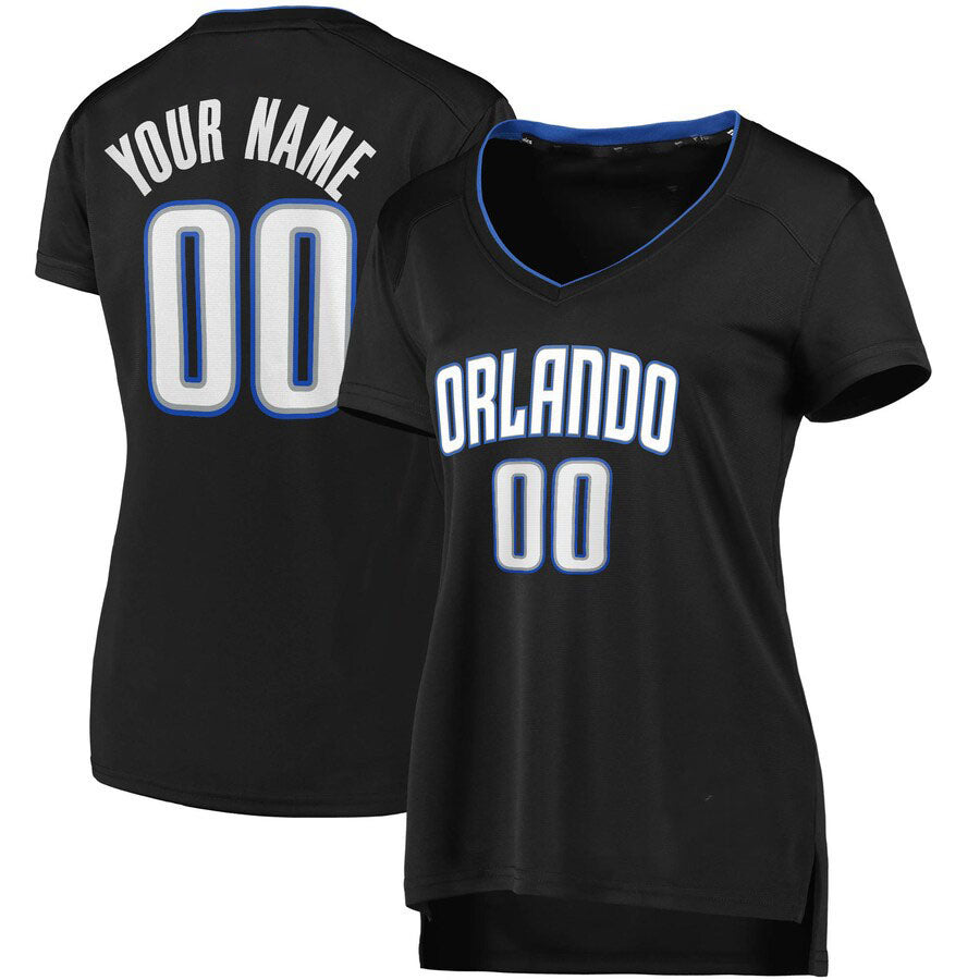 Custom O.Magic Fanatics Branded Women's 2019 Fast Break Replica Black Icon Edition Stitched Basketball Jersey - Main View